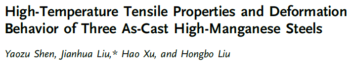 Read more about the article High-Temperature Tensile Properties and Deformation Behavior of Three As-Cast High-Manganese Steels