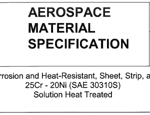 AMS 5521H-Steel, Corrosion Heat-Resistant, Sheet, Strip, and Plate 25Cr – 20Ni(SAE 30310S)Solution Heat Treated