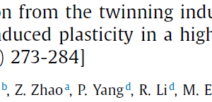 Corrigendum to “Transition from the twinning induced plasticity to the γ – ε transformation induced plasticity in a high manganese steel” [Acta Materialia 161(2018) 273-284]