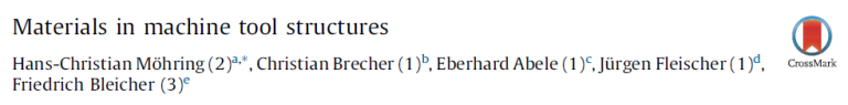 Read more about the article Materials in machine tool structures