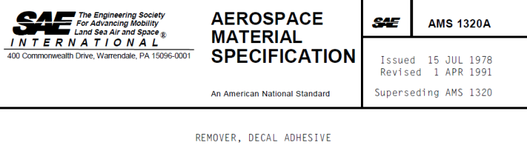 Read more about the article AMS 1320A-REMOVER, DECAL ADHESIVE