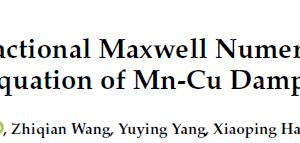 A Modified Fractional Maxwell Numerical Model for Constitutive Equation of Mn-Cu Damping Alloy