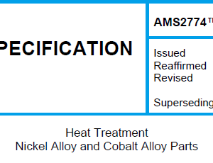 AMS 2774TM-Heat Treatment Nickel Alloy and Cobalt Alloy Parts