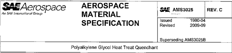 Read more about the article AMS 3025-Polyalkylene Glycol Heat Treat Quenchant