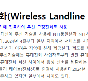 무선 고정 전화(Wireless Landline Phone)