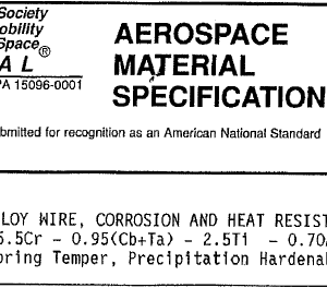 AMS 5699E-ALLOY WIRE, CORROSION AND HEAT RESISTANT 72N1 – 15.5Cr – 0.95(Cb+Ta) – 2.5T1 – 0.70A1 – 7.0Fe Spring Temper, Precipitation Hardenable