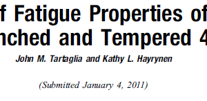 A Comparison of Fatigue Properties of Austempered Versus Quenched and Tempered 4340 Steel