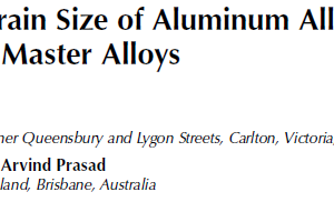 As-Cast Grain Size of Aluminum Alloys Refined by Al-Ti-B Master Alloys