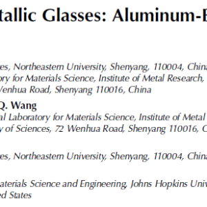 Bulk Metallic Glasses Aluminum-Based