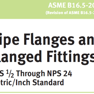 ASME B16.5-2009 Pipe Flanges and Flanged Fittings