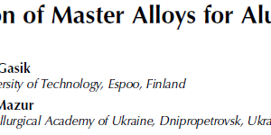 Creation of Master Alloys for Aluminum