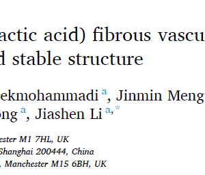 Hierarchical porous poly (L-lactic acid) fibrous vascular graft with controllable architectures and stable structure
