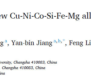 Precipitation behavior of a new Cu-Ni-Co-Si-Fe-Mg alloy designed with low cobalt content