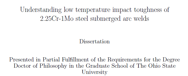 Read more about the article Understanding low temperature impact toughness of 2.25Cr-1Mo steel submerged arc welds