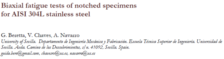 Read more about the article Biaxial fatigue tests of notched specimens for AISI 304L stainless steel
