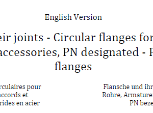 Flanges and their joints – Circular flanges for pipes, valves, fittings and accessories, PN designated