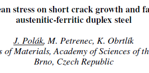 Effect of mean stress on short crack growth and fatigue life in austenitic-ferritic duplex steel