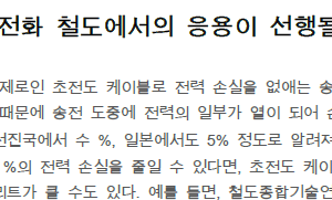 초전도 송전, 직류전화 철도에서의 응용이 선행될 것으로 기대