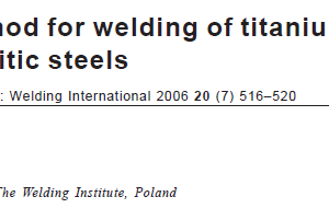 Use of A-TIG method for welding of titanium, nickel, their alloys and austenitic steels